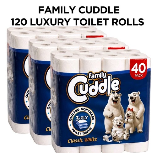 120 family cuddle toilet rolls - 120,