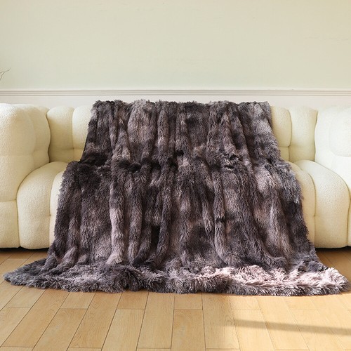 Faux fur fleece throw - fur, fluffy