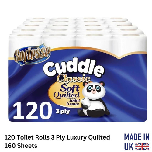 120 panda cuddle toilet rolls - cuddle,