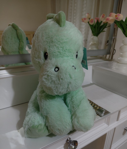 Green dinosaur plush - dinosaur, toy
