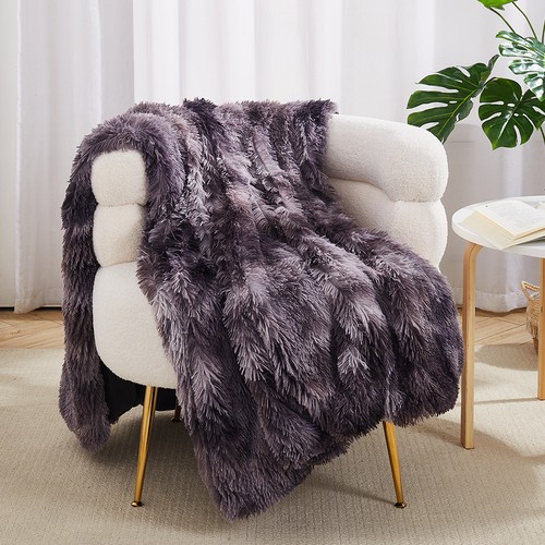 Faux fur fleece throw - fur, fluffy