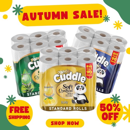 3ply panda cuddle toilet paper - toilet,